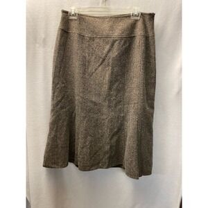 Ingenuity women’s Wool skirt size 10 twill lined brown union made granola‎ vtg